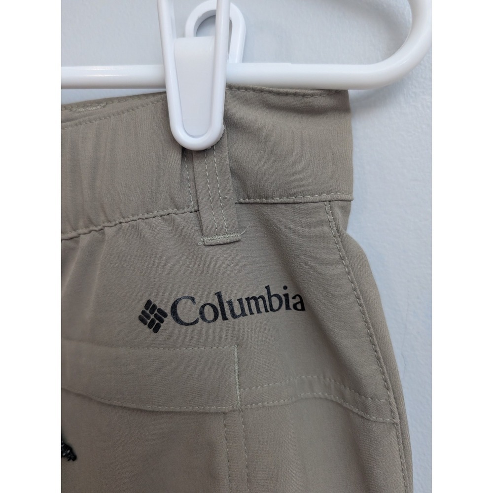 D6 Columbia Mens Polyester Zipper Pockets Shorts Beige Size 32 Khaki - Picture 3 of 4